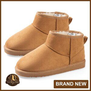 Women's Lightweight Ankle Snow Boots Non-Slip Suede Water-Repellent